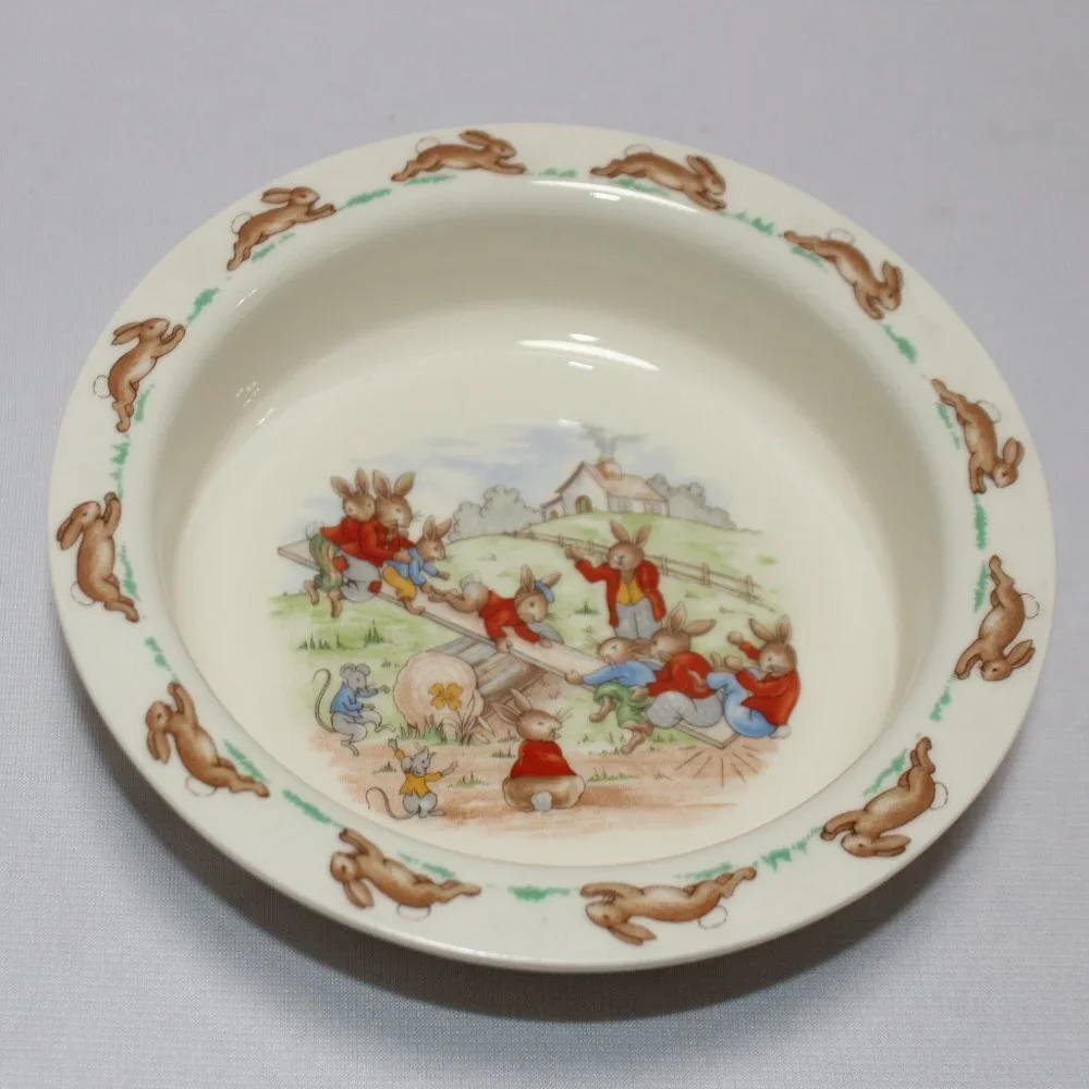 Vintage 1936 Royal Doulton “Bunnykins” Bowl/Cup Set Fine Bone China